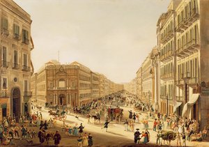 Via Toledo in Naples by Giacinto Gigante